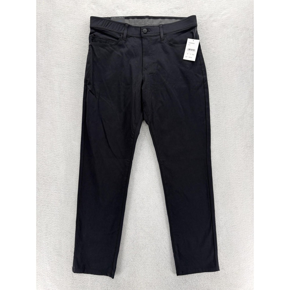 Tahari Every Wear Tech Chino Pants Mens 34x32 Black Straight Fit Stretch NWT